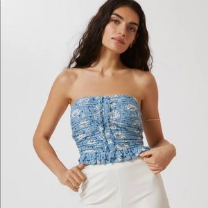 Forever That Girl Anthropologie Size S Blue Tube Top Tags On